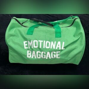 Emotional Baggage Green Duffel Bag
